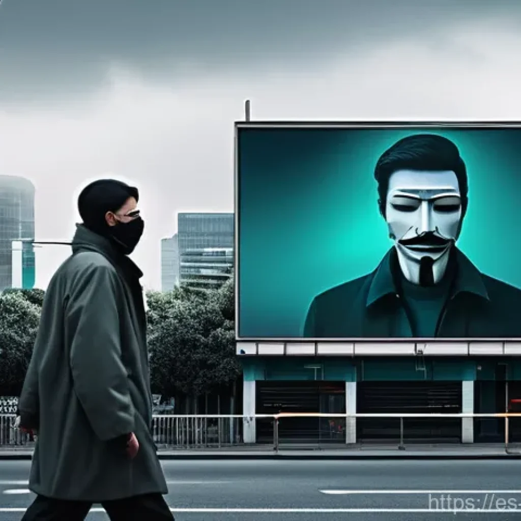 디스토피아적 상상력이 사회에 미치는 영향 - **Dystopian Surveillance City (Inspired by '1984')**
"A young adult, wearing a modest, grey, uti...